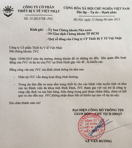 Khủng hoảng JVC gây chấn động ngành thiết bị y tế Việt Nam